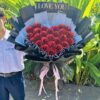 BÓ HOA NHŨ ĐỎ TRÁI TIM I LOVE YOU - HS58